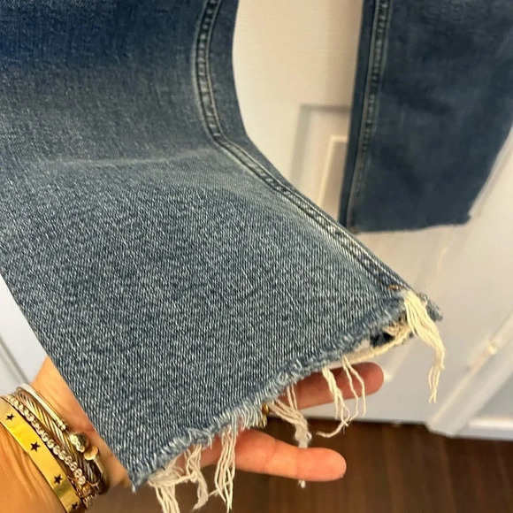 ! Re/Done '70s Ultra High Waist Stove Pipe Jeans in Worn Blue Size 27 - Picture 6 of 9